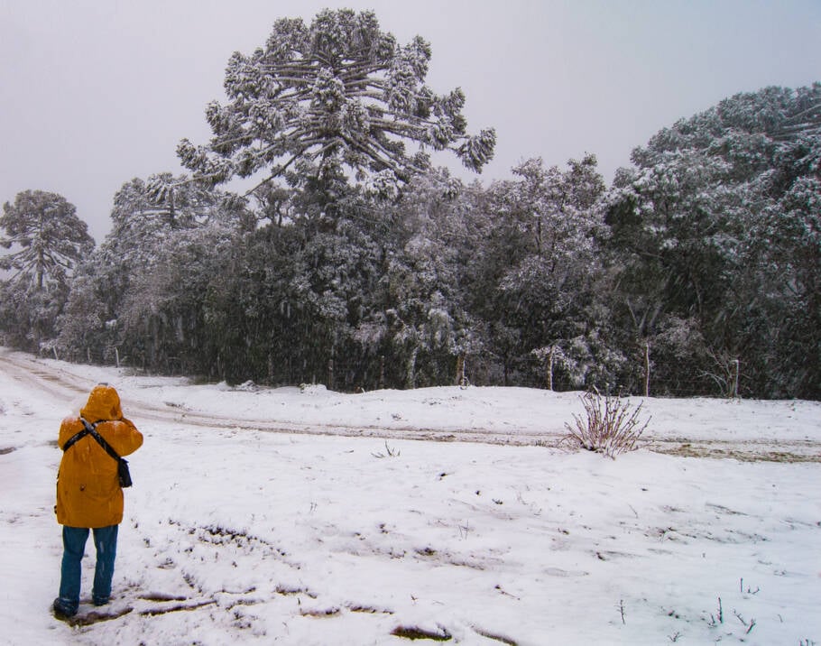 Neve em Urubici, Santa Catarina