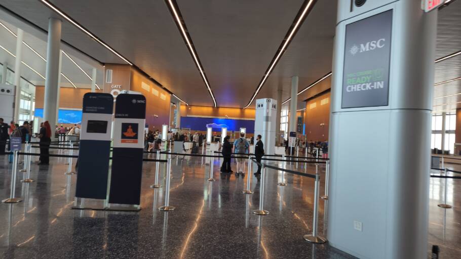 Check-in exclusivo para passageiros do MSC Yatch Club