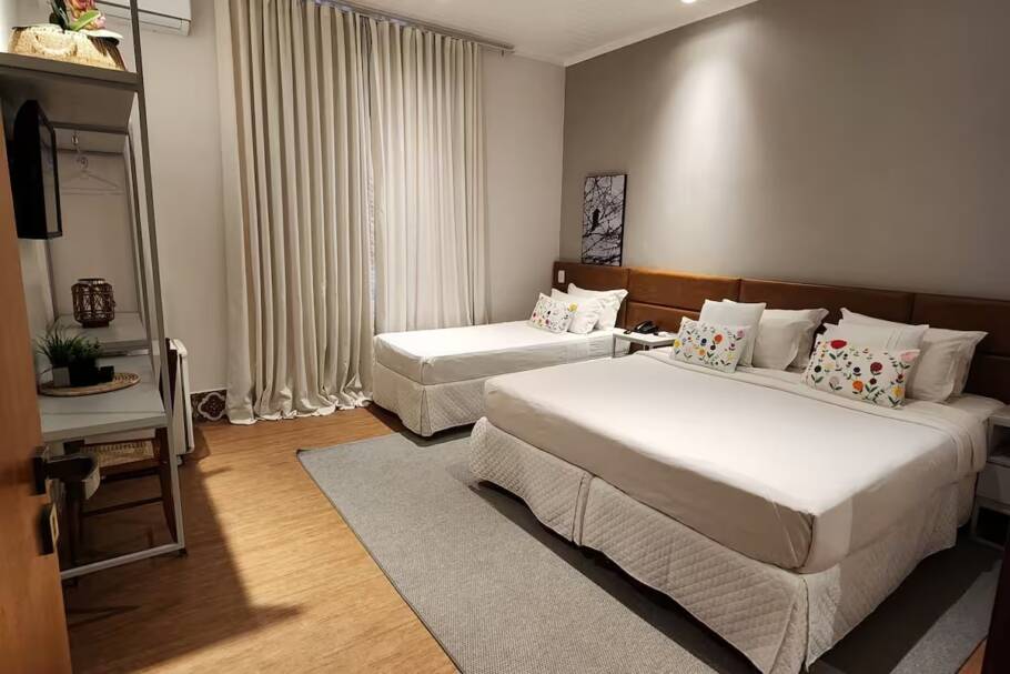 Interior de um dos quartos do Hotel Estilo de Minas, em Diamantina