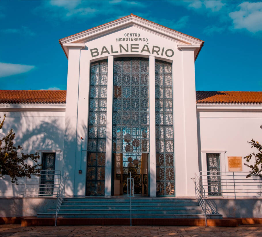 Fachada do Balneário SPA São Lourenço, em São Lourenço, no sul de Minas Gerais