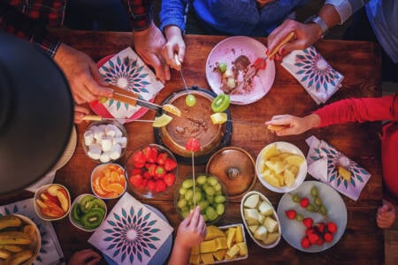 Fondue de doce de leite