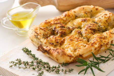Focaccia italiana tradicional