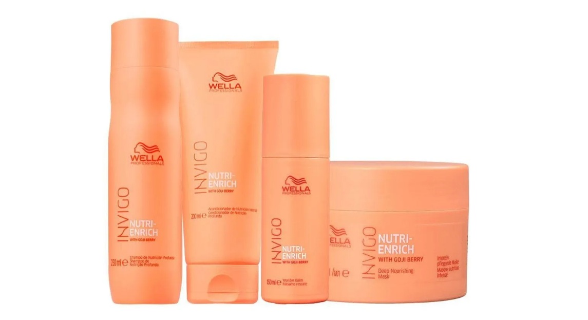 O kit com quatro itens da linha Enrich Home Care sai por R$360,90 + cupom de 12%