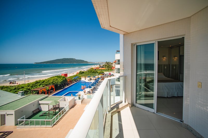 Vista a partir de uma dos quartos do Slaviero Ingleses Convention