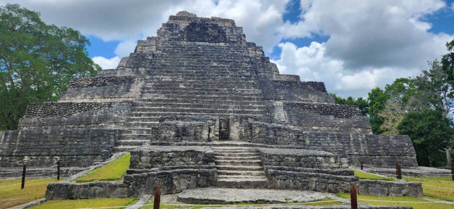 Sítio arqueológico maia de Chacchoben, na Costa Maya, no México