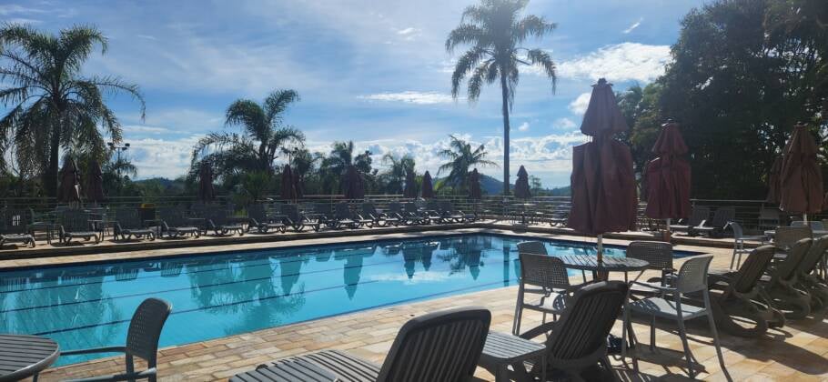 Vista da piscina principal do Grand Hotel Resort Serra Negra