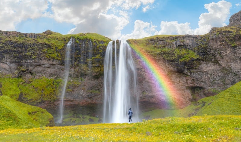 Cacheira de Seljalandsfoss, na Islândia