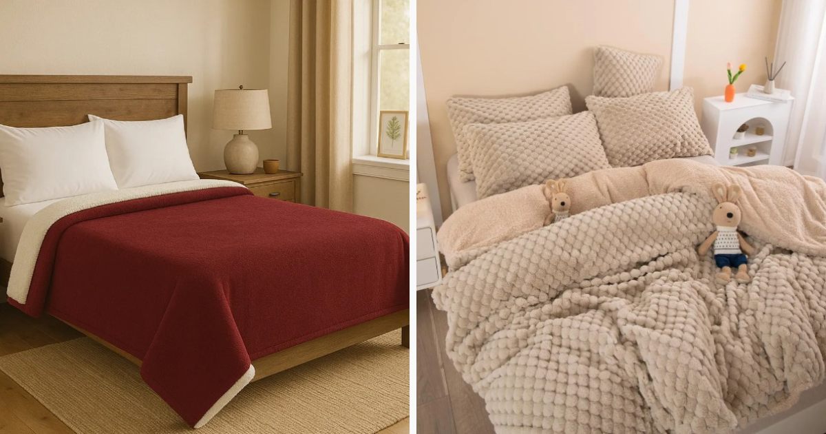 Tem promoção para mantas, lençóis, cobertores e travesseiros