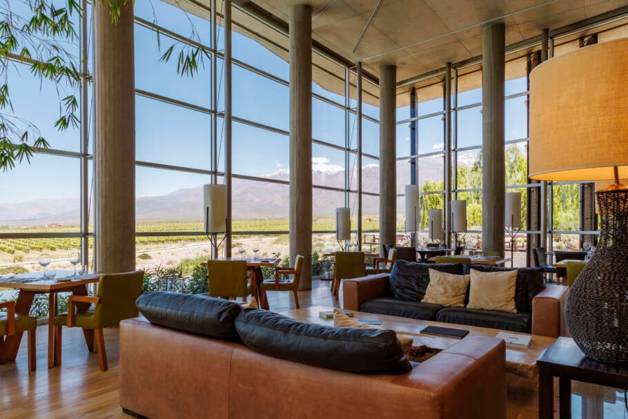Área interna do Casa de Uco Vineyards and Wine Resort, em, Mendoza