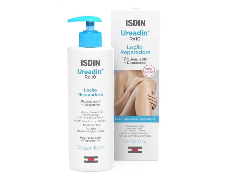 O hidratante corporal Ureadin Rx10 sai por R$97,74 no Mercado Livre