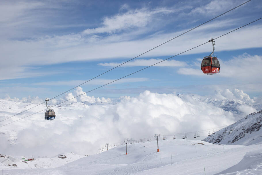 O passeio de Gôndola é um dos mais procurados pelos turistas em Valle Nevado
