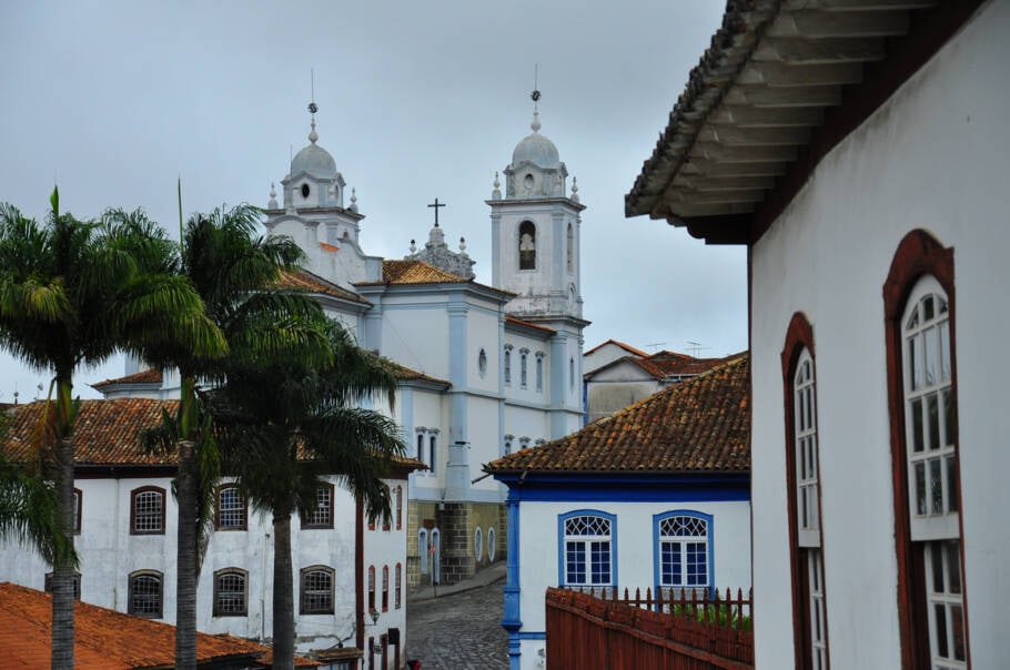 Centro da cidade histórica de Diamantina, em Minas Gerais