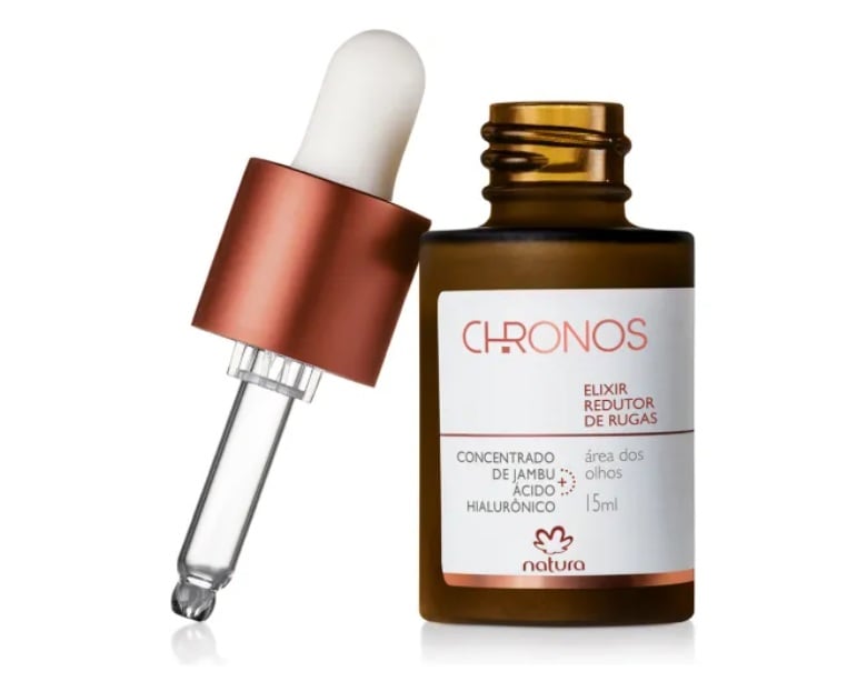 O elixir redutor de rugas Chronos sai por R$118,94 no Mercado Livre