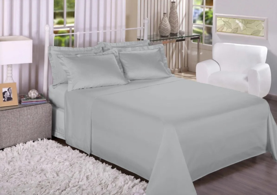 O jogo de lençol King 600 Fios 100% Algodão Egípcio sai por R$217,93 no Mercado Livre