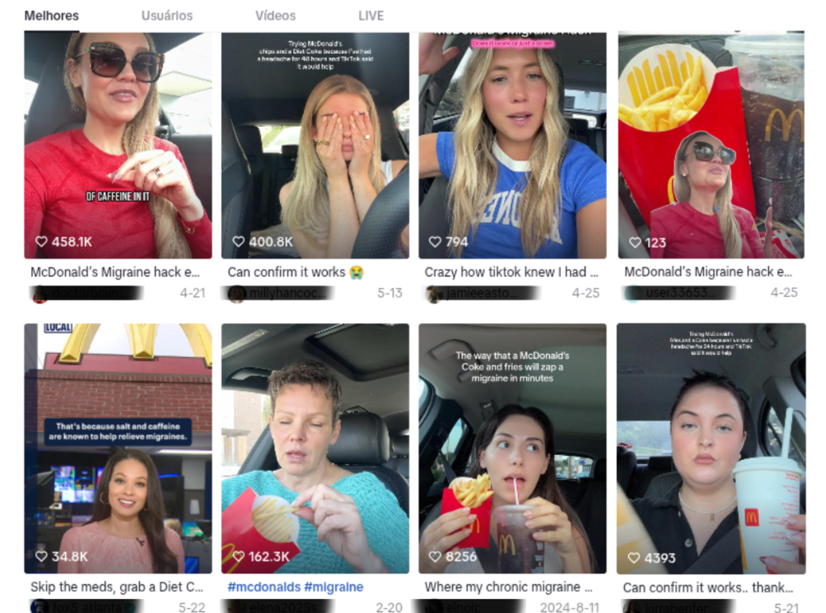 Trend do TikTok aposta em fast food como alívio para enxaqueca — mas será que funciona de verdade?