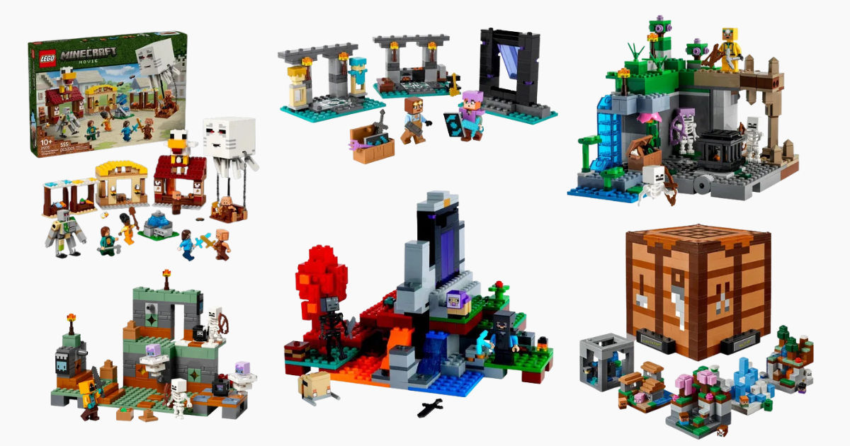 São vários cenários de Minecraft para você montar!