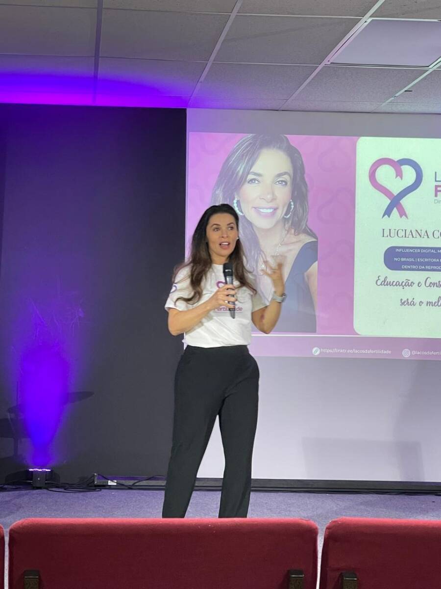 Luly Correia compartilha sua jornada em eventos e congressos, promovendo educação e inclusão nas pautas sobre infertilidade