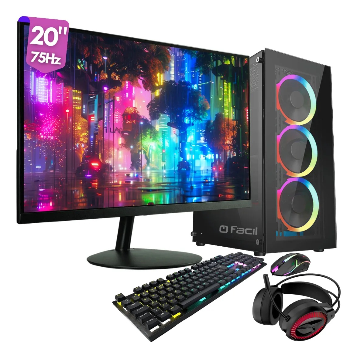 O PC Gamer completo Fácil Pulse sai por R$2.589 (32% OFF)