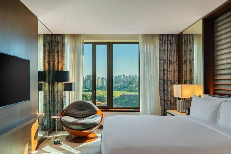 Interior de uma das suítes do JW Marriott Hotel São Paulo