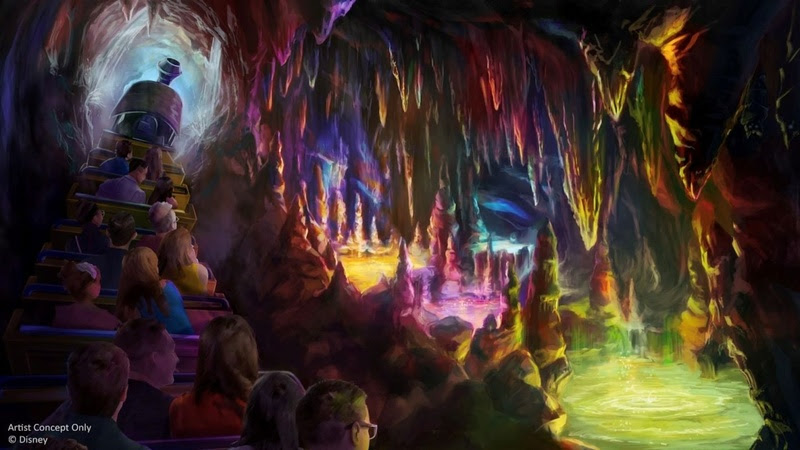 Além da aventura já conhecida, os visitantes explorarão as deslumbrantes Rainbow Caverns
