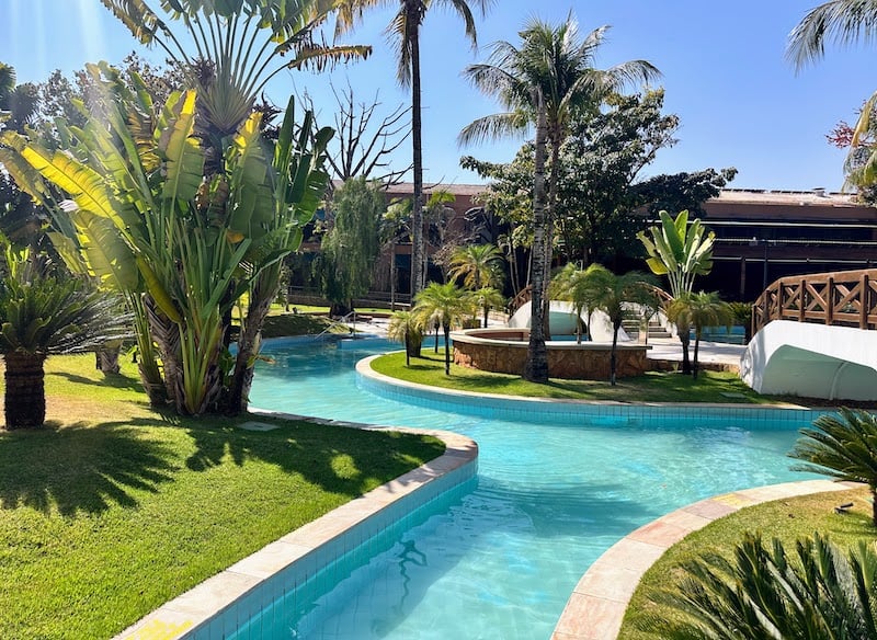 piscinas de águas termais do Blue Tree Thermas de Lins