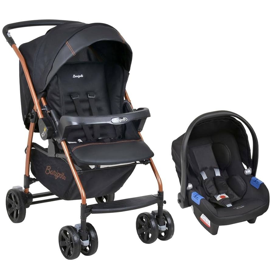 O carrinho com bebê conforto sai por R$989 (29% OFF) na promoção