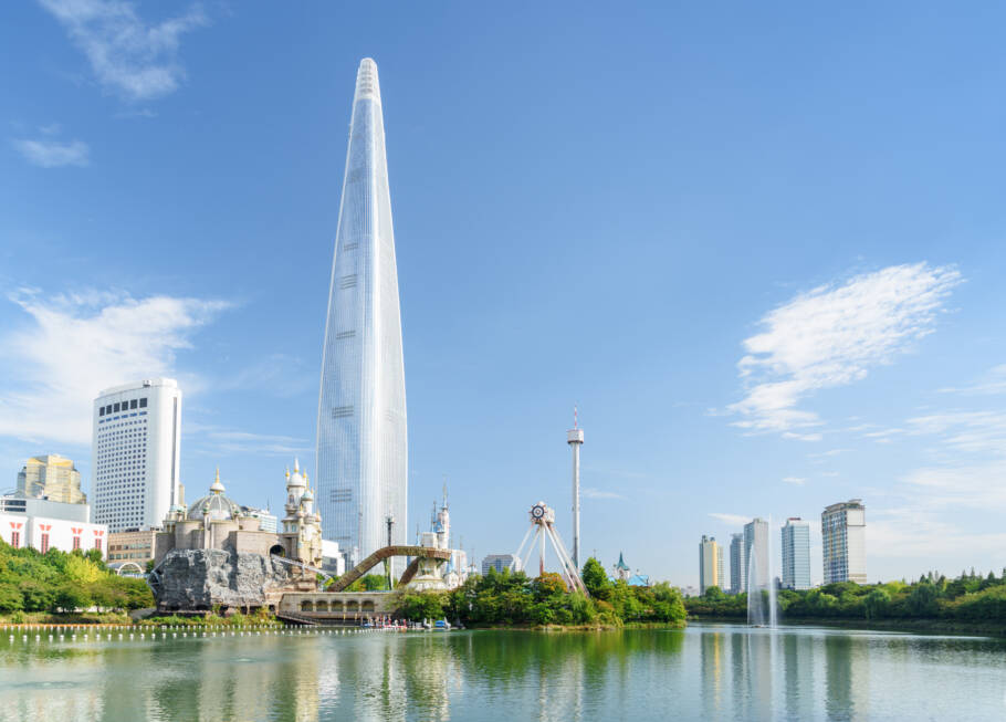 O Lotte World Tower registrou mais de 120.000 menções entre 2022 e 2025