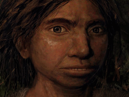 Rosto de fêmea denisovana, espécie humana de 100 mil anos atrás