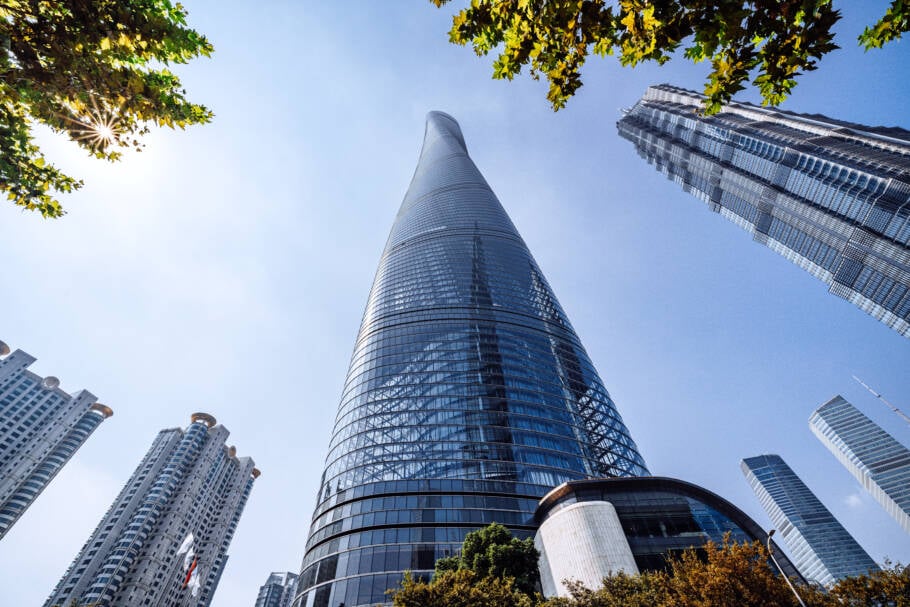 Torre de Xangai, com 632 metros de altura, completa a lista com mais de 114.000 menções no Instagram
