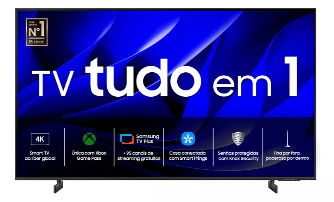 A Smart TV Samsung 75″ Crystal UHD 4K sai por R$5.471 no Pix