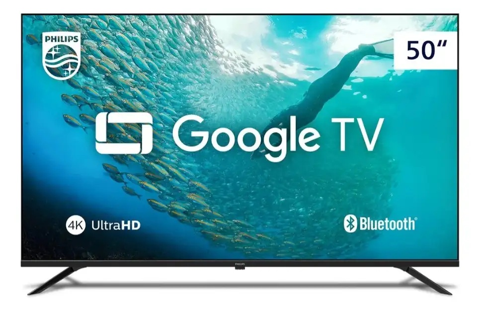 A Philips 4K com Google TV sai por R$2.089,05 no Pix