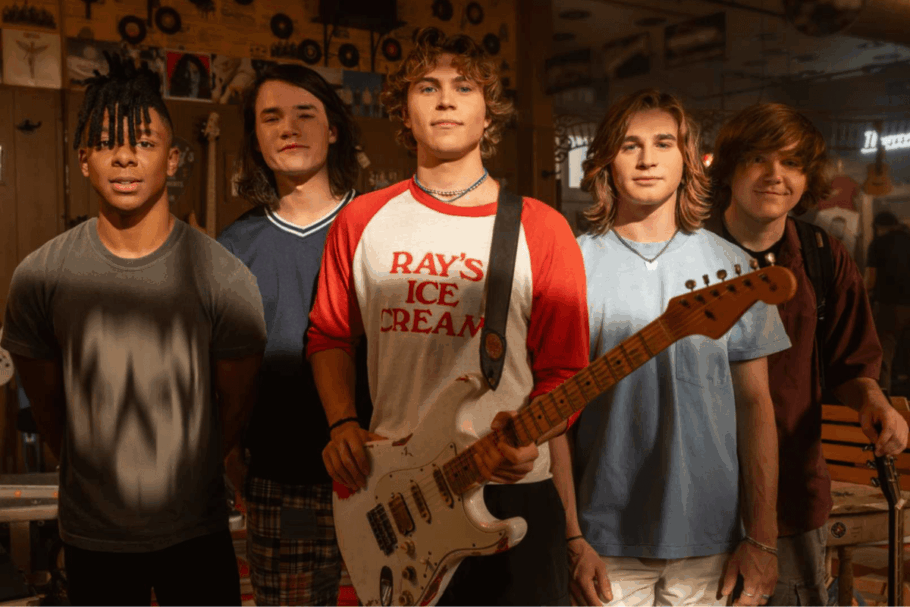 A série “The Runarounds” acompanha jovens músicos em busca do sucesso enquanto enfrentam os dilemas da juventude (Imagem: Reprodução digital | Amazon Prime Video)