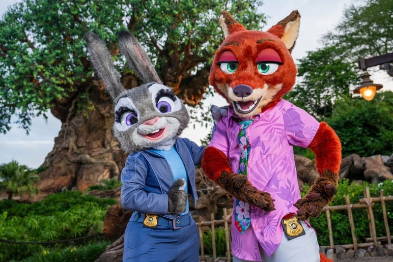 Judy e Nick com seus novos visuais inspirados em “Zootopia 2”