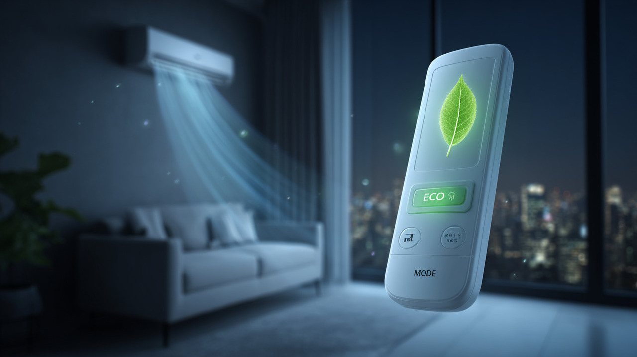 O modo econômico se caracteriza pela otimização automática do funcionamento do ar-condicionado