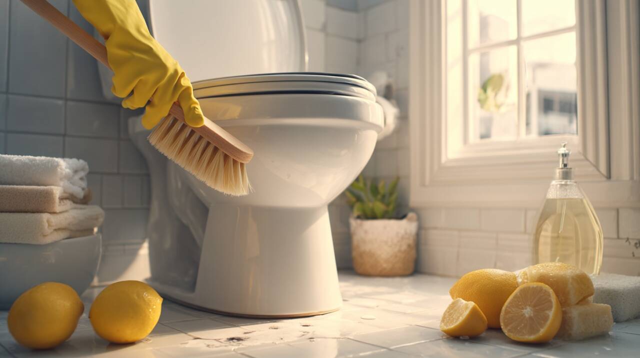 Os limpadores específicos para vasos sanitários são eficazes para dissolver manchas difíceis e eliminar bactérias
