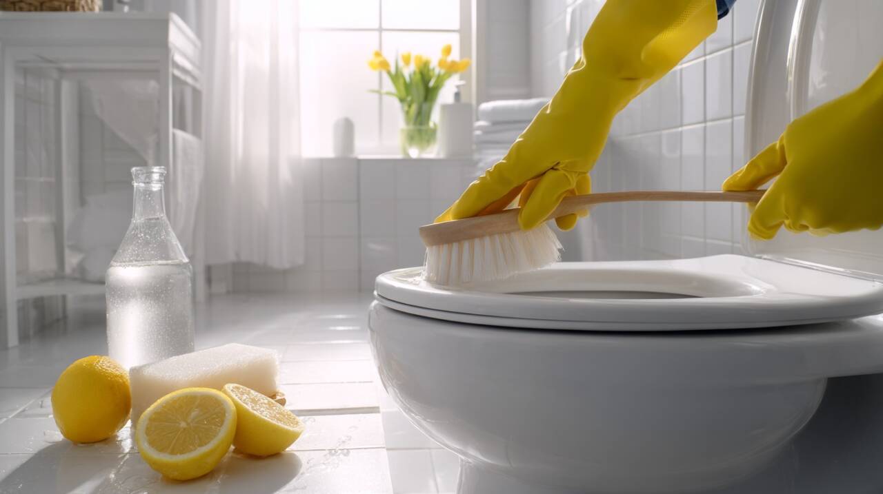Os limpadores específicos para vasos sanitários são eficazes para dissolver manchas difíceis e eliminar bactérias