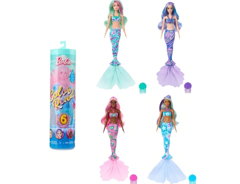 A Barbie sereia surpresa custa R$148,34 no Mercado Livre