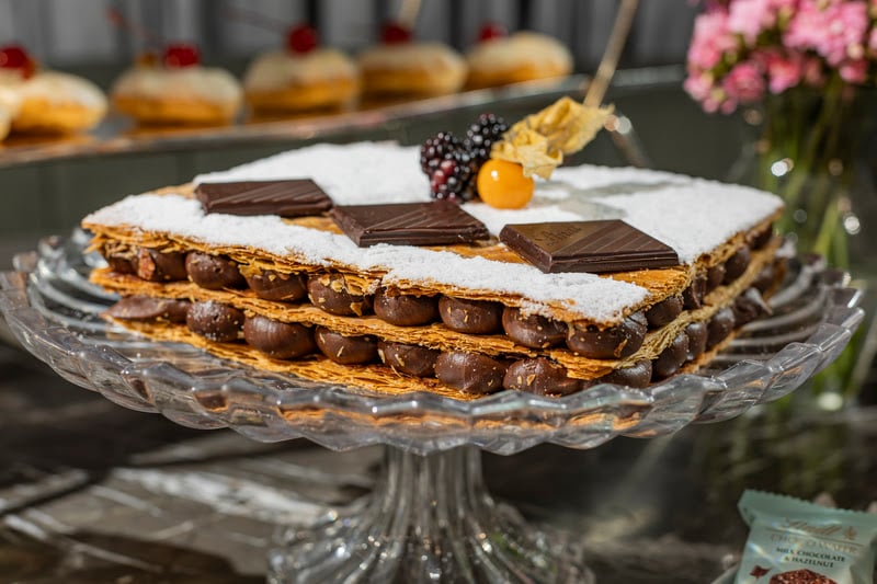 Mil folhas recheados com creme de avelã Lindt