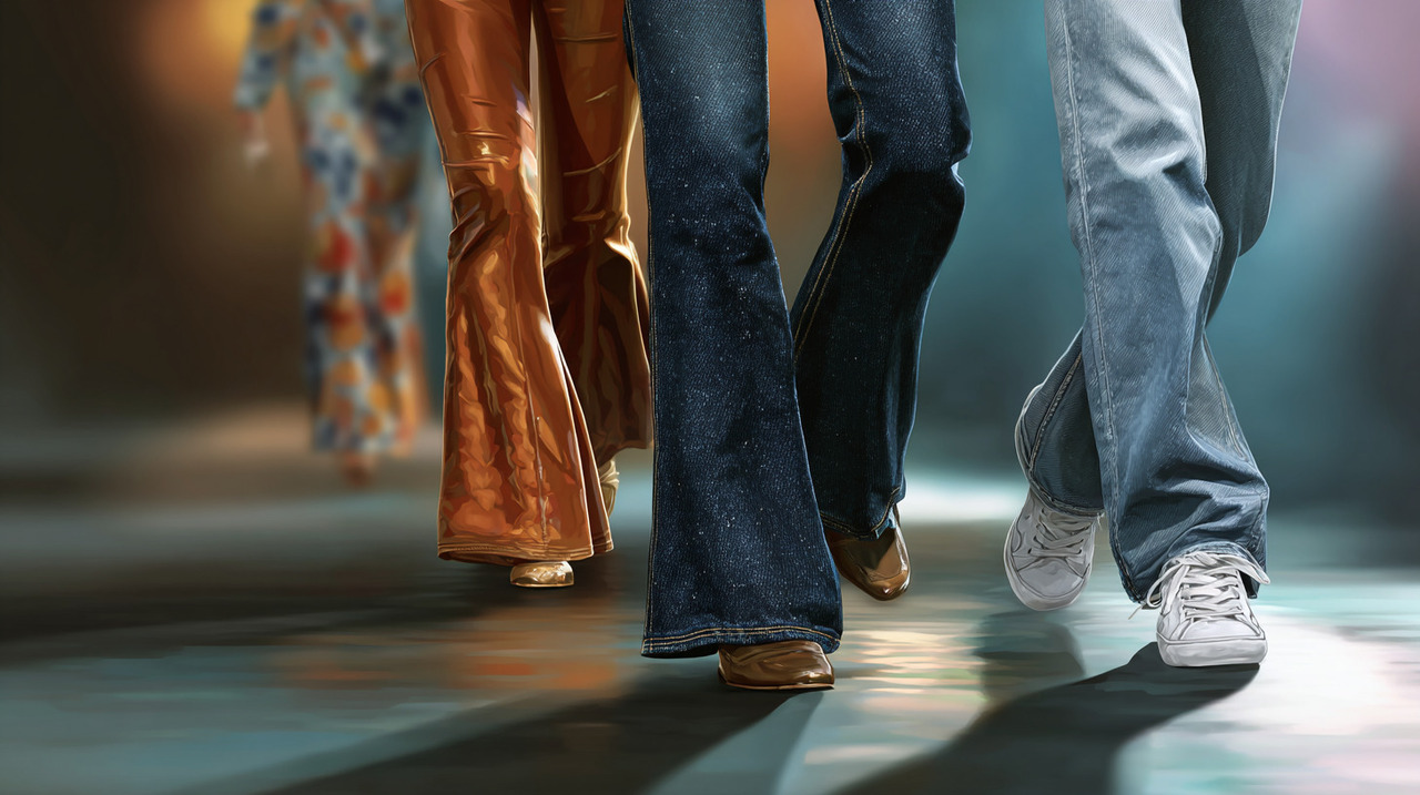 O retorno do jeans bootcut ao centro das atenções pode ser associado à busca por versatilidade e conforto no vestuário