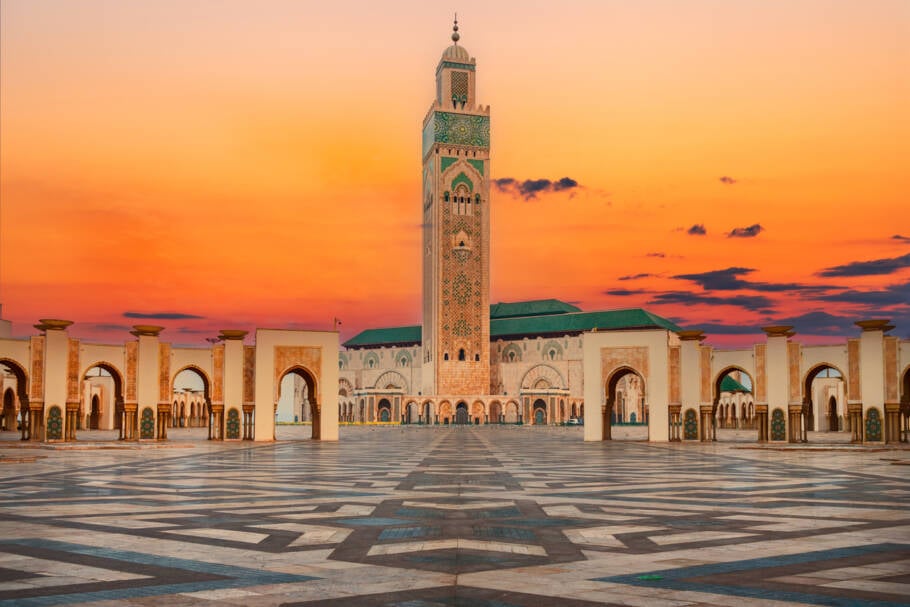 A Mesquita Hassan II é considerada uma das mais impressionantes do mundo