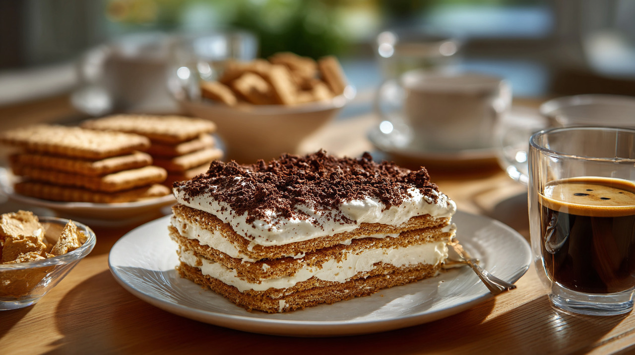 o bolo de bolacha, é famoso por ser simples de preparar e irresistível