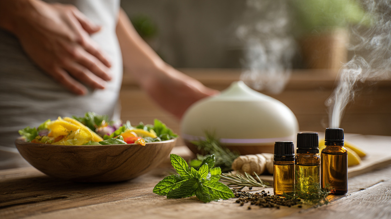 Diversos óleos essenciais apresentam propriedades que favorecem o funcionamento do sistema digestivo