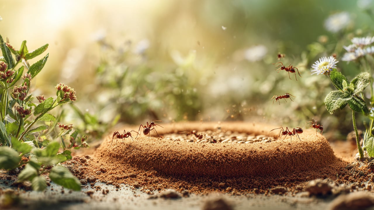 Formigas são atraídas para áreas externas por vários fatores, como restos de alimentos