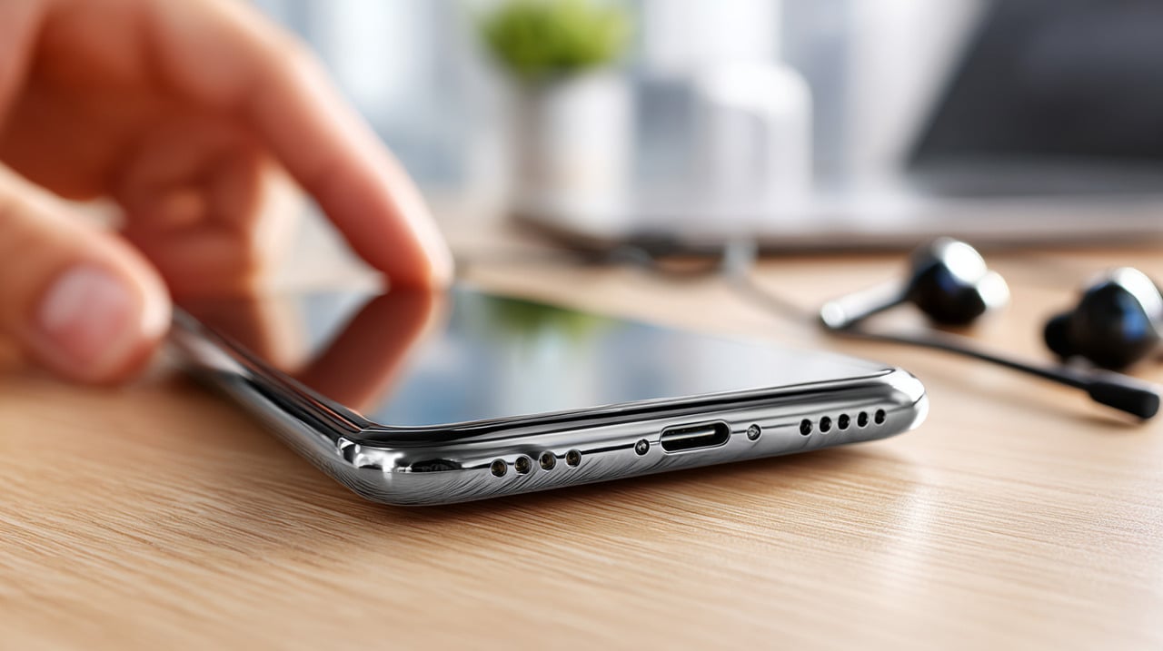 Muitos usuários notam a presença de pequenos furos perto da entrada do carregador em celulares