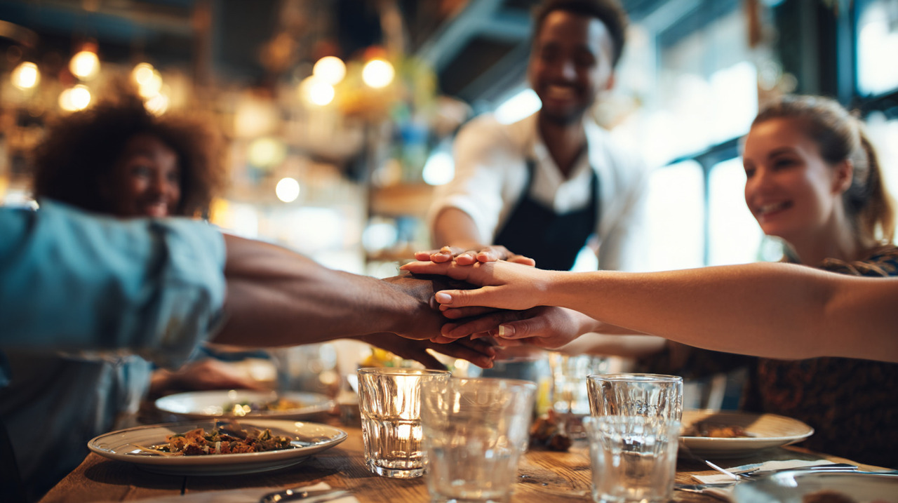 A disposição em auxiliar profissionais de restaurantes revela um exercício de empatia na prática