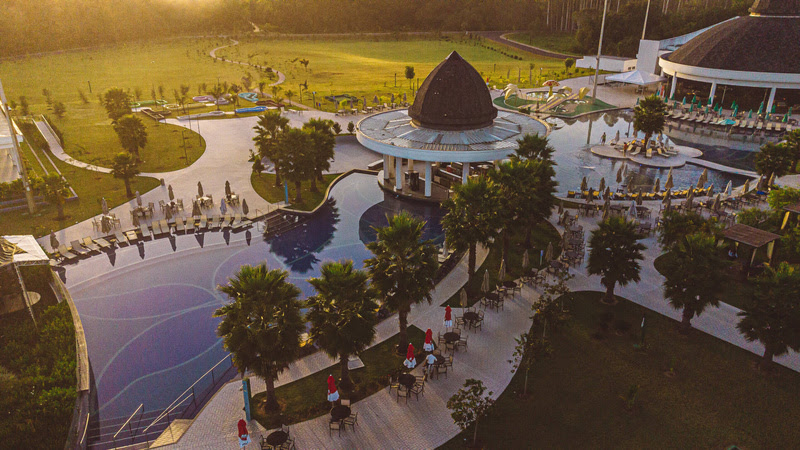 Vista do complexo Jurema Águas Quentes, no interior do Paraná