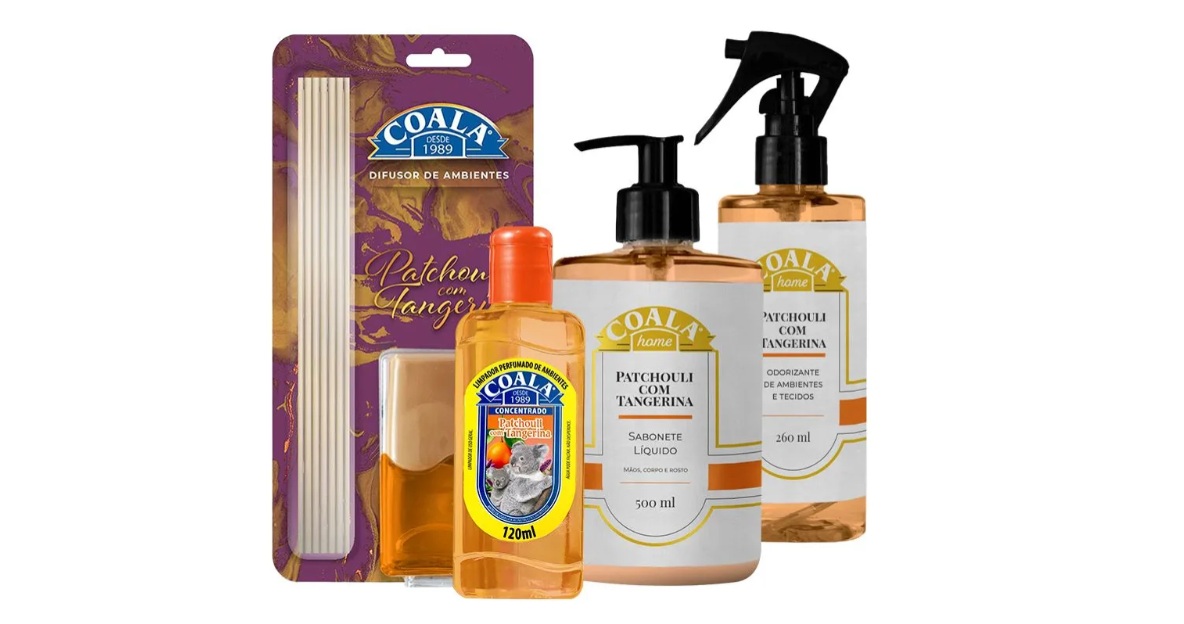 O Kit Coala Patchouli com Tangerina custa R$78,90 em oferta