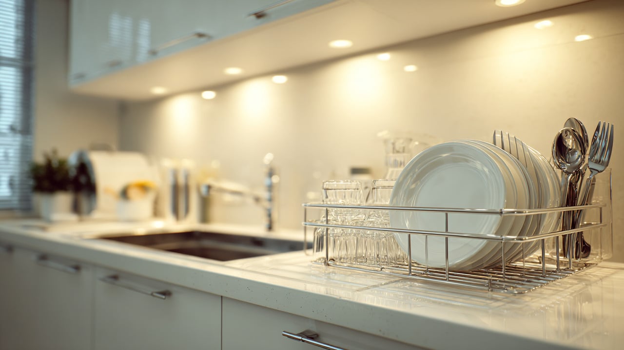 Além de liberar área na bancada, o escorredor de parede evolui em termos de higiene e design