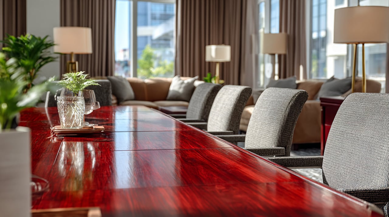 A preferência recente pelo mahogany vermelho está relacionada à busca por ambientes mais humanizados e confortáveis