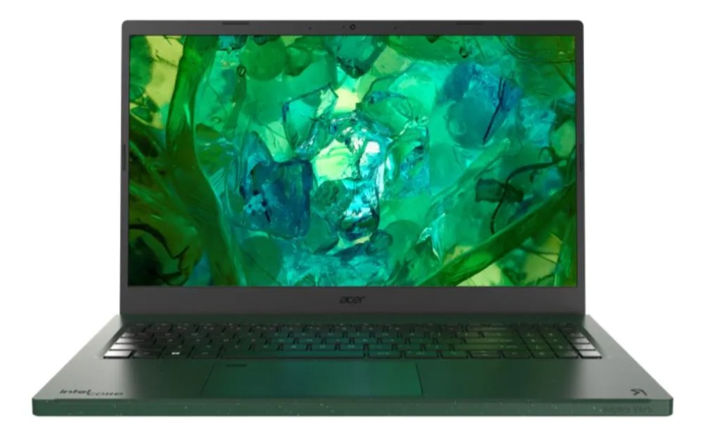 O notebook Acer Vero na cor verde-escuro sai por R$3.799 no Mercado Livre